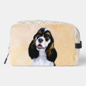 Cocker Spaniel Malerei Parti Tan Original Dog Art Waschbeutel (Rückseite)