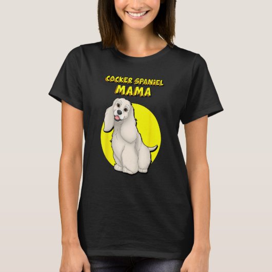 Cocker Spaniel Mama Buff Cocker Spaniel Dog Mother T-Shirt (Vorderseite)