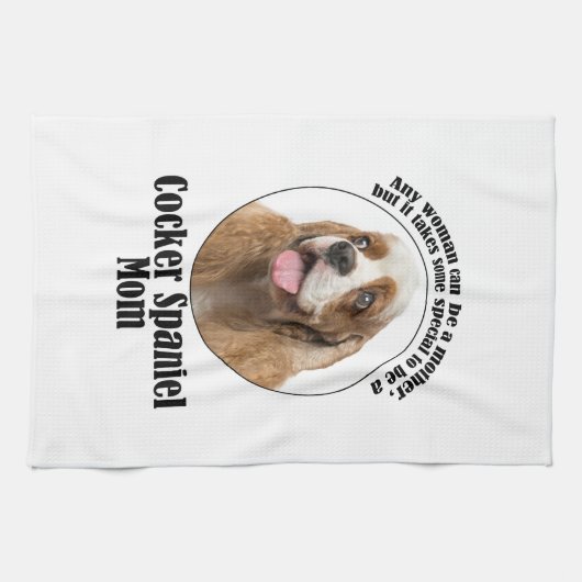 Cocker Spaniel Mama Geschirrtuch (Horizontal)