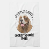 Cocker Spaniel Mama Geschirrtuch (Vertikal)