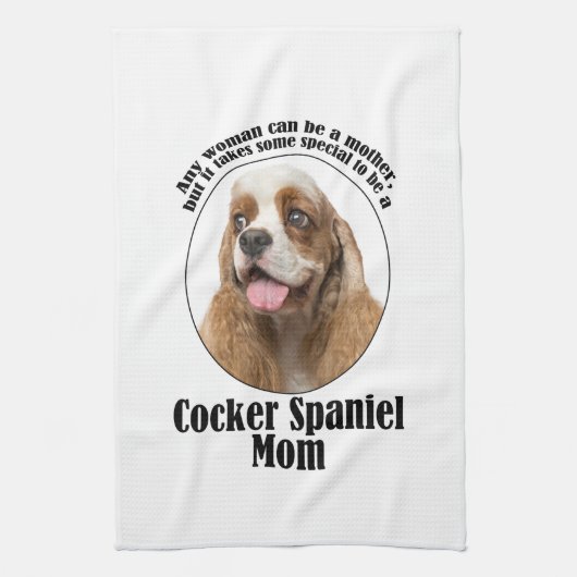 Cocker Spaniel Mama Geschirrtuch (Vertikal)