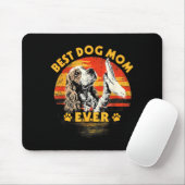Cocker Spaniel Mama Retro Sonnenuntergang lustiger Mousepad (Mit Mouse)