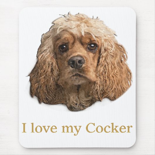 Cocker-Spaniel-Maus-Pad Mousepad (Vorne)