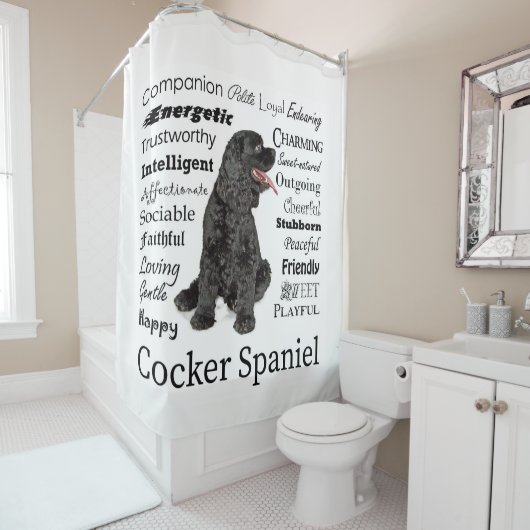Cocker spaniel-Merkmal-Duschvorhang Duschvorhang (Beispiel)
