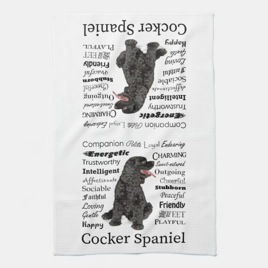 Cocker spaniel-Merkmal-Geschirrtuch Geschirrtuch (Vertikal)