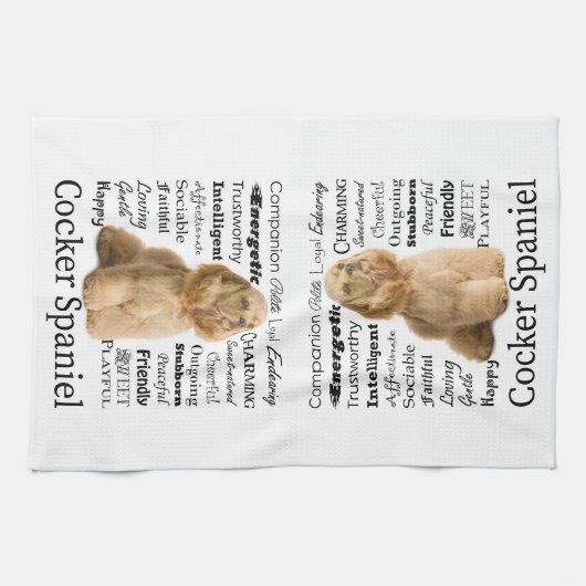 Cocker spaniel-Merkmal-Geschirrtuch Küchentuch (Horizontal)