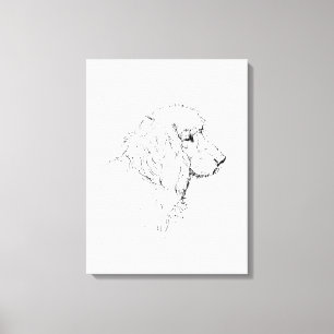 Cocker Spaniel – Minimalistische Strichzeichnung Leinwanddruck