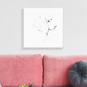 Cocker Spaniel – Minimalistische Strichzeichnung Leinwanddruck (Insitu (Wohnzimmer))