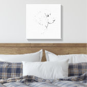 Cocker Spaniel – Minimalistische Strichzeichnung Leinwanddruck (Insitu (Schlafzimmer))