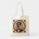 Cocker Spaniel mit Brille Tote Bag Tragetasche (Rückseite)