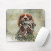 Cocker Spaniel mit grauem Partridge Mousepad (Mit Mouse)