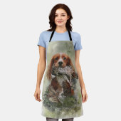 Cocker Spaniel mit grauem Partridge Schürze (Getragen)