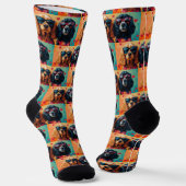 Cocker Spaniel mit Herz-Rose Valentinstag Socken (Gewinkelt)