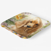 Cocker Spaniel mit Ostereier Urlaub Pappteller (Gewinkelt)