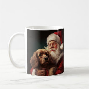 Cocker Spaniel mit Santa Claus Festive Weihnachten Kaffeetasse