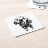 Cocker Spaniel – Mit Schwung Rechteckiger Pappuntersetzer (angewinkelt)