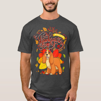 Cocker Spaniel mit Türkei hat Herbst Herbst als T-Shirt