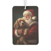 Cocker Spaniel mit Weihnachtsmann Weihnachten Autolufterfrischer (Rückseite)