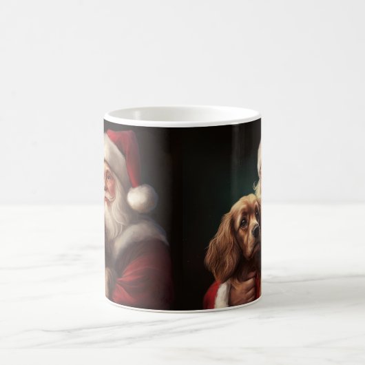 Cocker Spaniel mit Weihnachtsmann Weihnachten Kaffeetasse (Mittel)