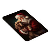 Cocker Spaniel mit Weihnachtsmann Weihnachten Magnet (Rechte Seite)