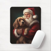Cocker Spaniel mit Weihnachtsmann Weihnachten Mousepad (Mit Mouse)