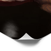 Cocker Spaniel mit Weihnachtsmann Weihnachten Poster (Ecke)