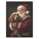 Cocker Spaniel mit Weihnachtsmann Weihnachten Tischdecke (Vorderseite)