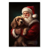 Cocker Spaniel mit Weihnachtsmann Weihnachten Tischnummer (Rückseite)