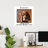 Cocker Spaniel mit Zitat Custom Wall Art Poster (Heimbüro)