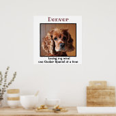 Cocker Spaniel mit Zitat Custom Wall Art Poster (Küche)