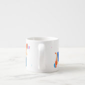 Cocker Spaniel moderne Silhouette Espressotasse (Rückseite)