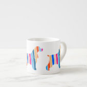 Cocker Spaniel moderne Silhouette Espressotasse (Vorderseite Rechts)