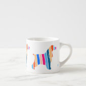 Cocker Spaniel moderne Silhouette Espressotasse (Rechts)