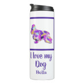 Cocker Spaniel Niedlich Hund Silhouette PurplePY&B Thermosbecher (Nach rechts gedreht)