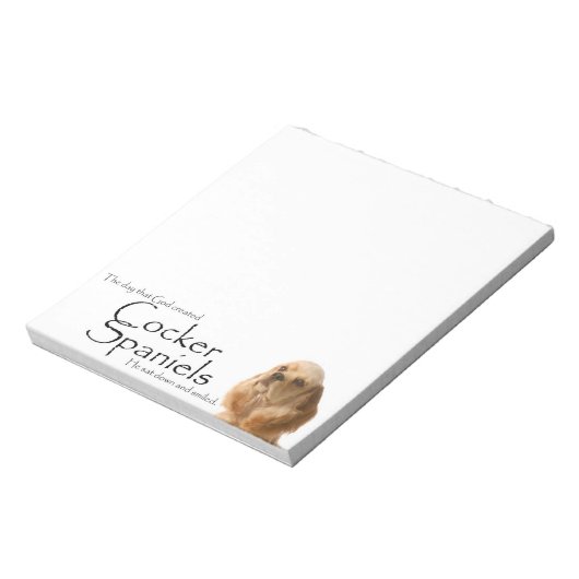 Cocker Spaniel Notepad Notizblock (Rotiert)