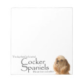 Cocker Spaniel Notepad Notizblock (Vorderseite)