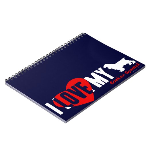 Cocker spaniel notizblock (Linke Seite)