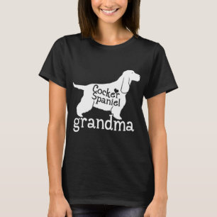Cocker Spaniel Oma spendet Niedliche Oma Dog Liebe T-Shirt