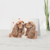 Cocker Spaniel Paar Valentinstag Karte (Vorderseite)
