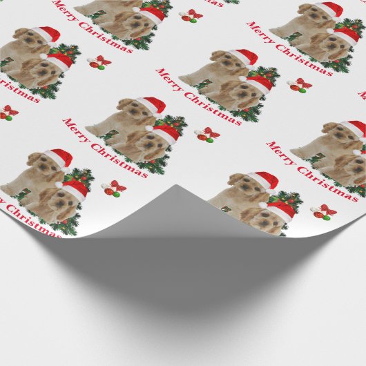 Cocker spaniel Packpapier Weihnachten (Ecke)