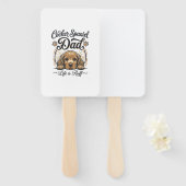 Cocker Spaniel Papa Leben ist rau Vintage Hund Shi Fächer (Vorne und Hinten)