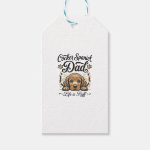 Cocker Spaniel Papa Leben ist rau Vintage Hund Shi Geschenkanhänger