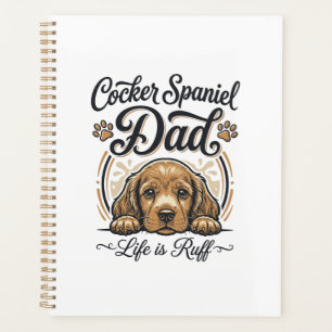Cocker Spaniel Papa Leben ist rau Vintage Hund Shi Planer