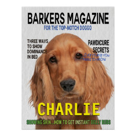 Cocker Spaniel Parody Magazine Cover Poster