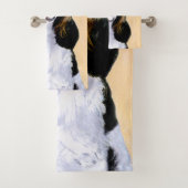Cocker Spaniel (Parti) Painting - Original Dog Art Badhandtuch Set (Insitu)