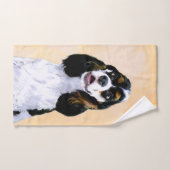 Cocker Spaniel (Parti) Painting - Original Dog Art Badhandtuch Set (Handtuch)