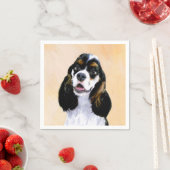 Cocker Spaniel (Parti) Painting - Original Dog Art Serviette (Beispiel)