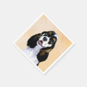 Cocker Spaniel (Parti) Painting - Original Dog Art Serviette (Ecke)