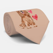 Cocker Spaniel Pattern Krawatte (Gerollt)