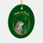Cocker Spaniel Peace Keramik Ornament (Rechts)